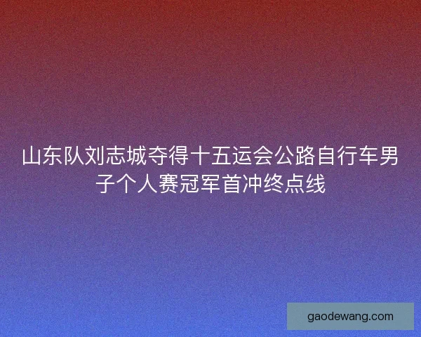 山东队刘志城夺得十五运会公路自行车男子个人赛冠军首冲终点线